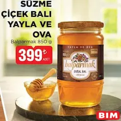 BALPARMAK SÜZME ÇİÇEK BALI YAYLA VE OVA 850 G